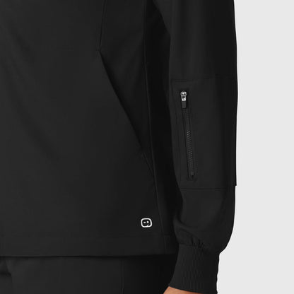 Boundless Women's Warm Up Jacket Black side detail 1