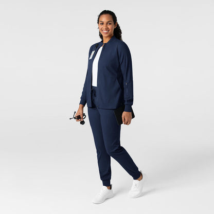 Boundless Women's Warm Up Jacket Navy full scrub set