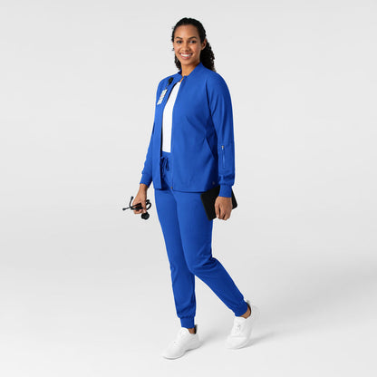 Boundless Women's Warm Up Jacket Royal full scrub set