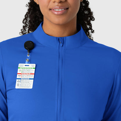 Boundless Women's Warm Up Jacket Royal front detail