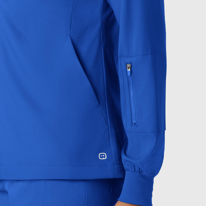 Boundless Women's Warm Up Jacket Royal side detail 1