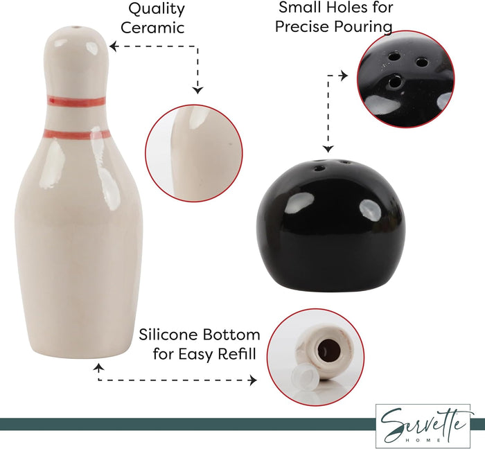 Bowling Ball & Pin Salt & Pepper Set