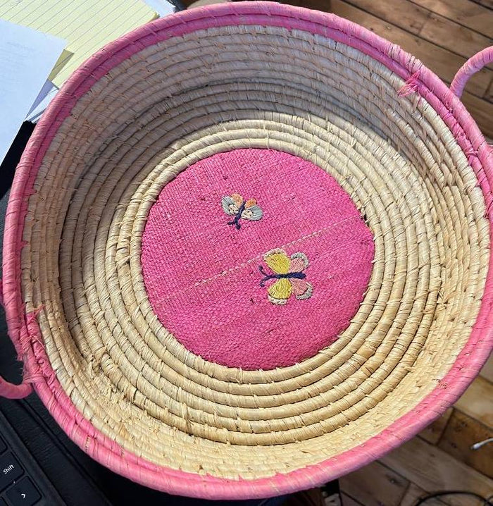 Breadbasket w/Embroidered Butterflies
