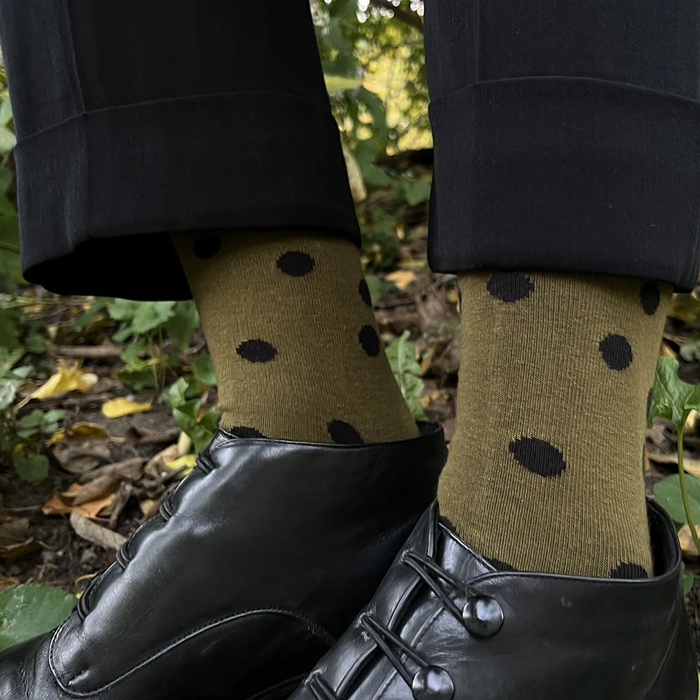 Bubble Socks - Olive/Black