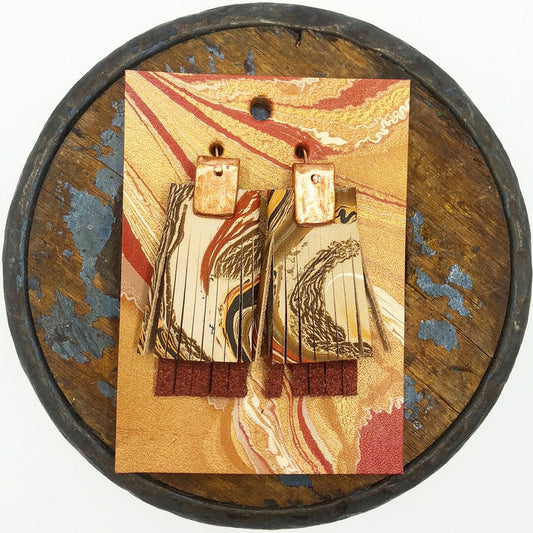 Burnt Umber Tassel Earrings - No One Alike