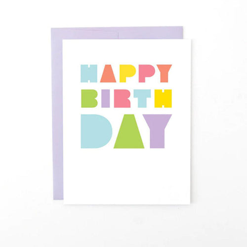 Card - Birthday - Block Type Happy Birthday by Graphic Anthology