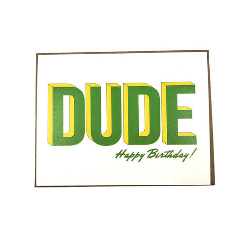 Card - Birthday - Dude by Orange Twist