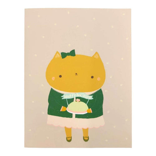 Card - Birthday - Kitty's Princess Cake Birthday by Chet and Dot