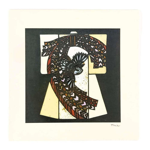 Card - Kimono Square Fine Art by Mia Yoshihara