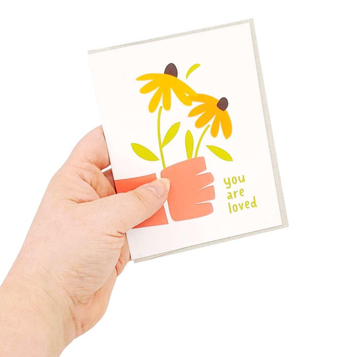 Card - Love and Friends - You Are Loved Handheld Flowers by Graphic Anthology