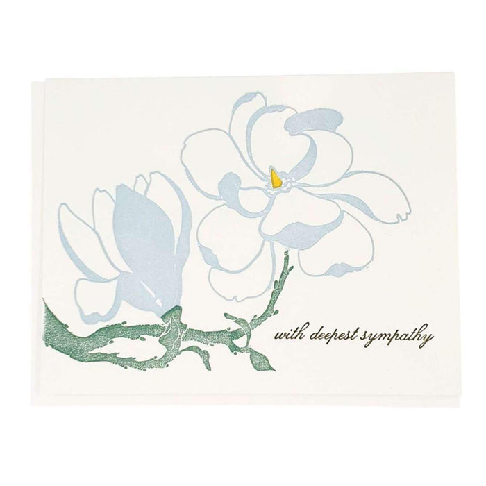 Card - Sympathy - Magnolia Deepest Sympathy by Ilee Papergoods