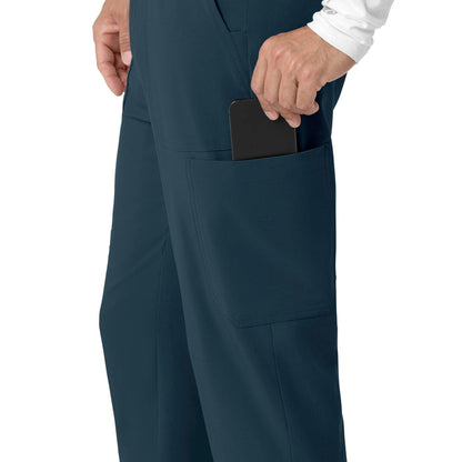Force Cross-Flex Men's Jogger Scrub Pant Navy hemline detail