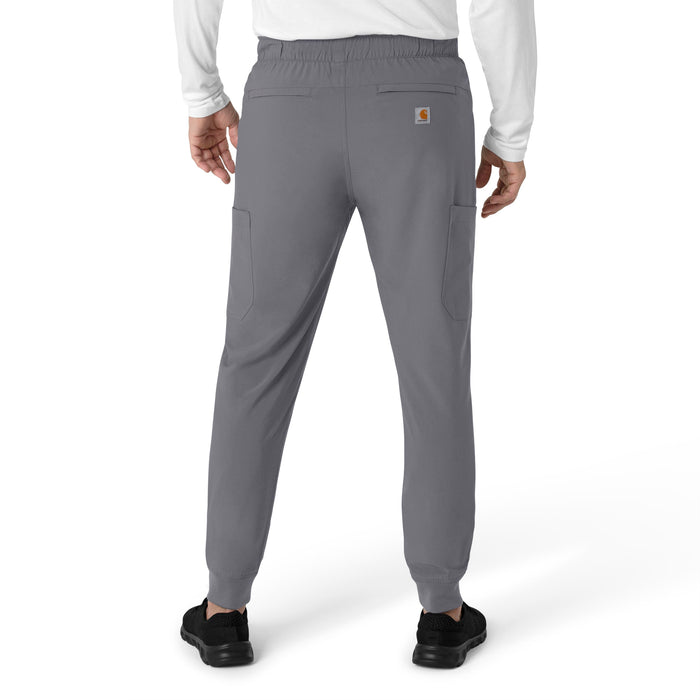 Force Cross-Flex Men's Jogger Scrub Pant Pewter back view