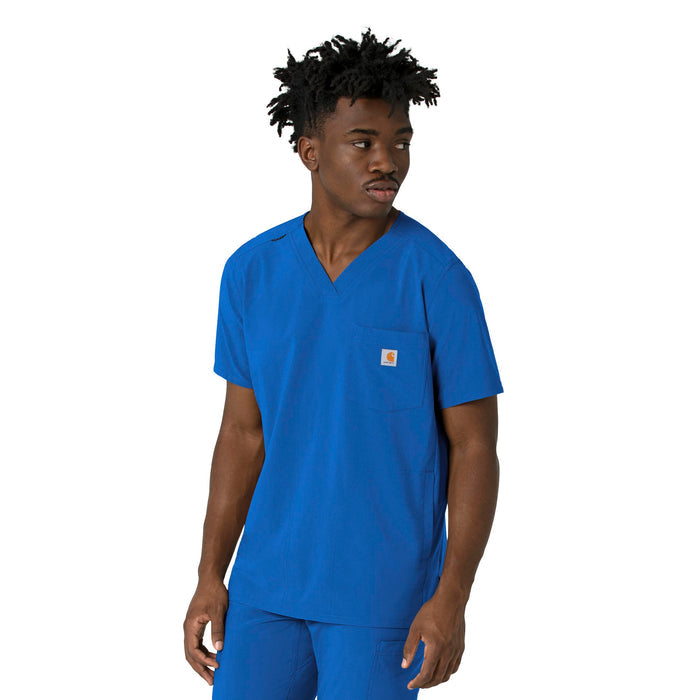 Carhartt Force Cross-Flex Men's V-Neck Scrub Top - Royal