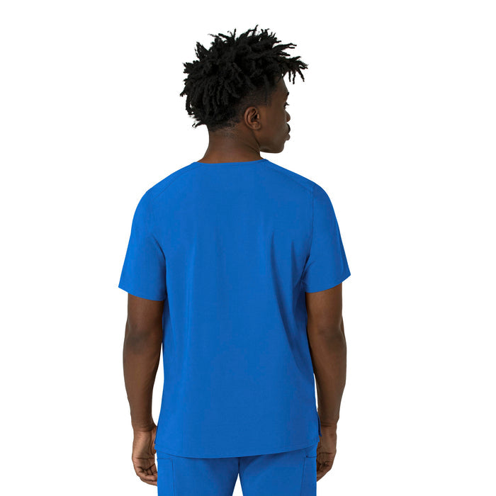 Force Cross-Flex Men's V-Neck Scrub Top Royal back view