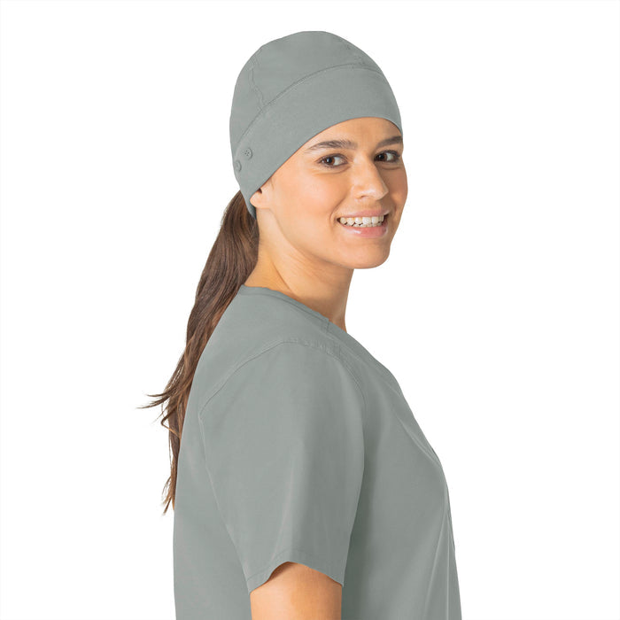 Force Essentials Unisex Beanie Scrub Cap Grey front detail