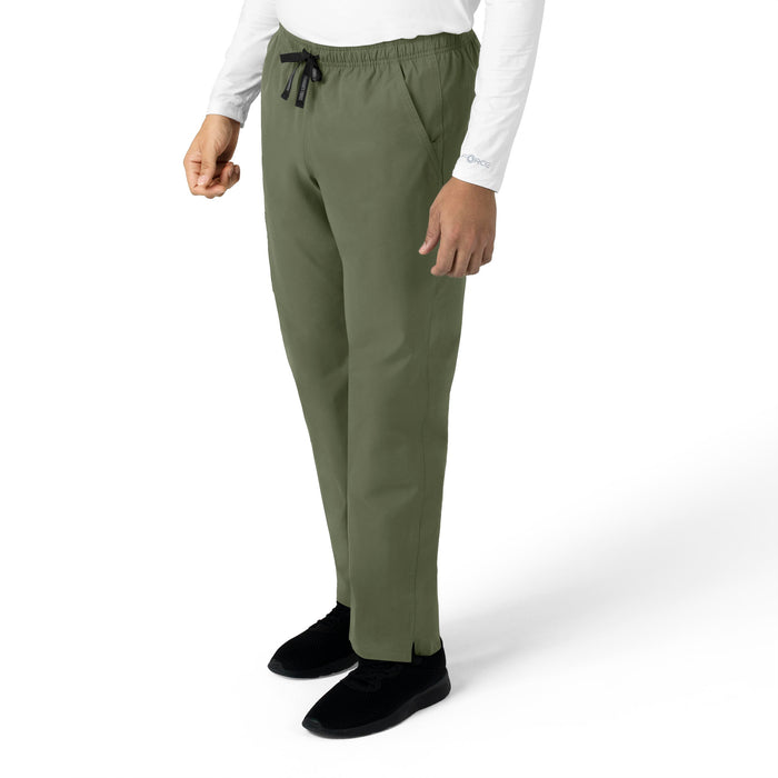Force Essentials Unisex Elastic Waist Cargo Scrub Pant Olive side view