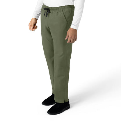 Force Essentials Unisex Elastic Waist Cargo Scrub Pant Olive side view