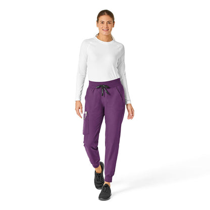Force Essentials Women's Jogger Scrub Pant Eggplant full scrub set