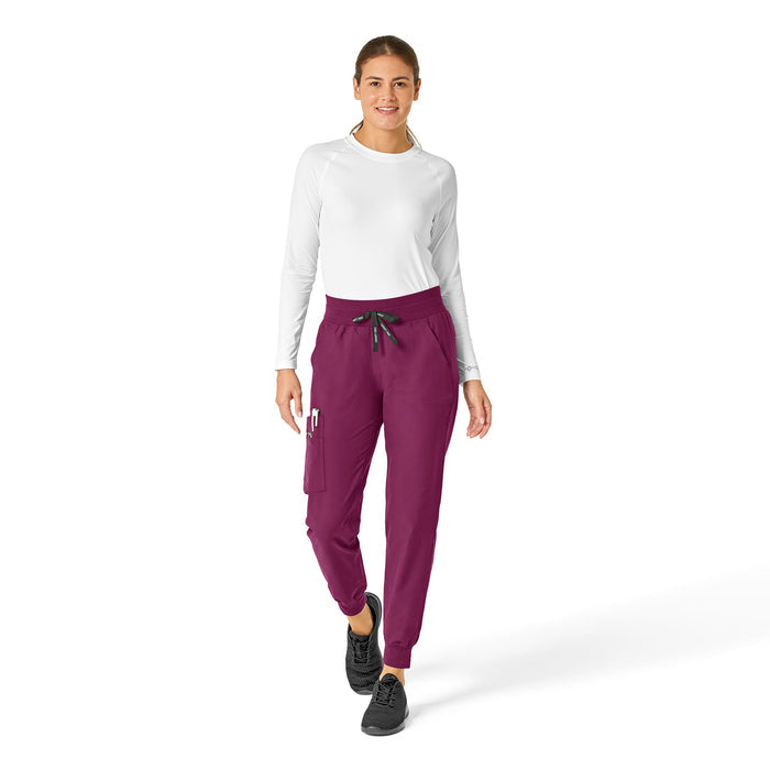 Force Essentials Women's Jogger Scrub Pant Wine full scrub set