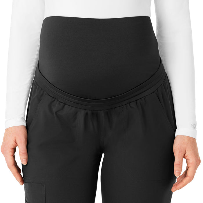 Carhartt Force Essentials Women's Maternity Jogger Scrub Pant - Black belly band