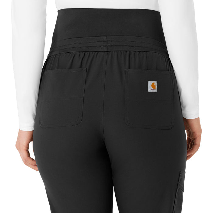 Force Essentials Women's Maternity Jogger Scrub Pant Black side detail 1