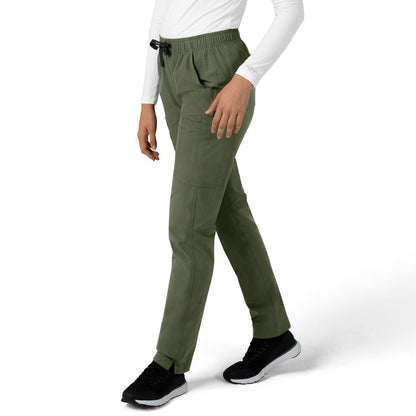 Force Essentials Women's Straight Leg Scrub Pant Olive side view