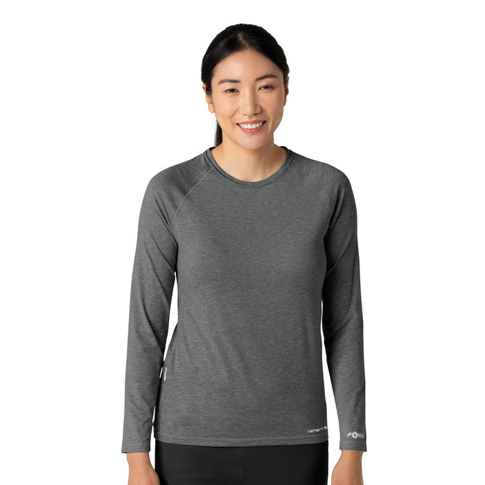 Carhartt Force Sub-Scrubs Women's Long Sleeve Tee - Pewter Heather