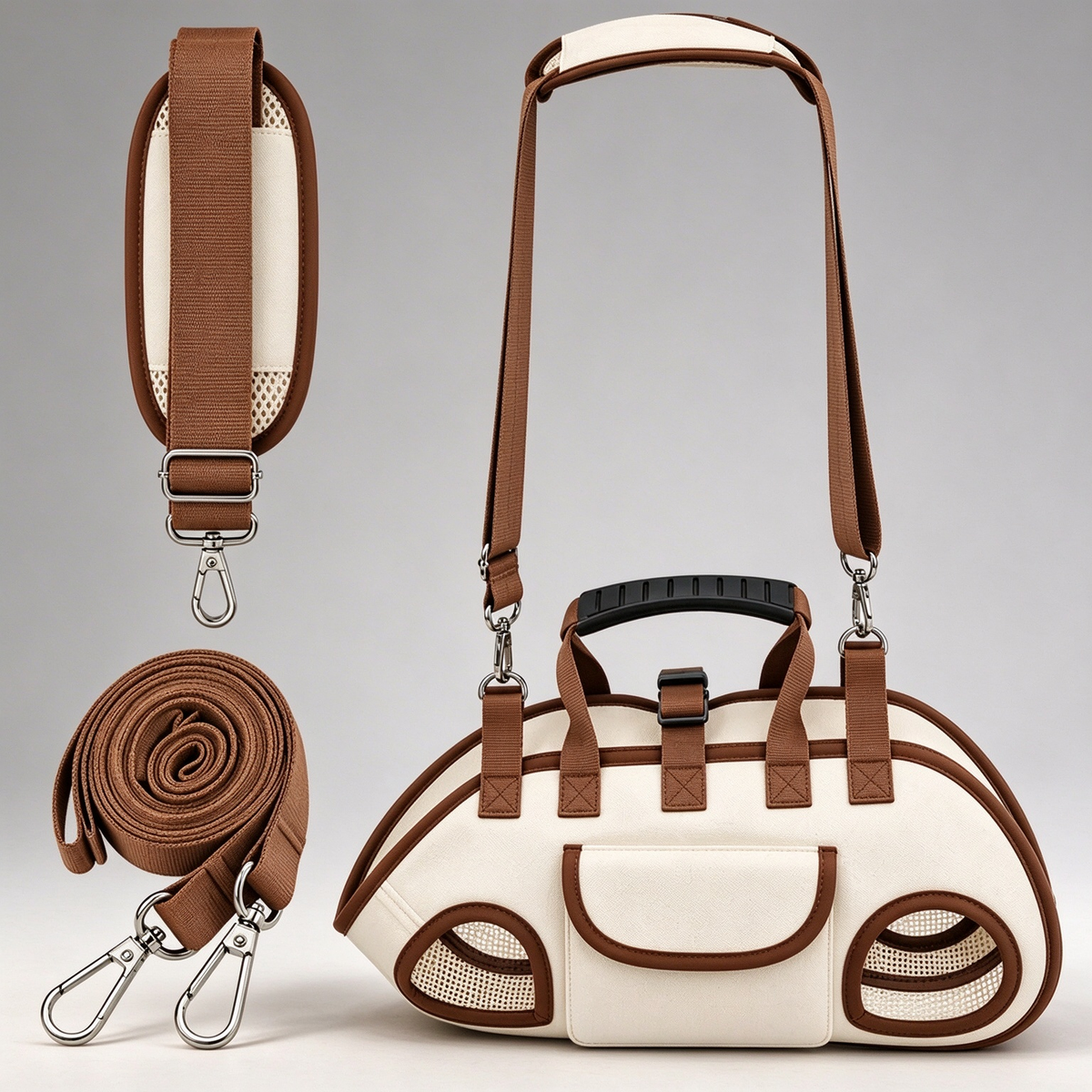 Hands-Free Pet Carrier Harness | Ergonomic Travel Bag for Cats & Small Dogs