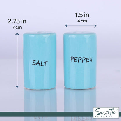 Ceramic Salt & Pepper Shakers - Blue