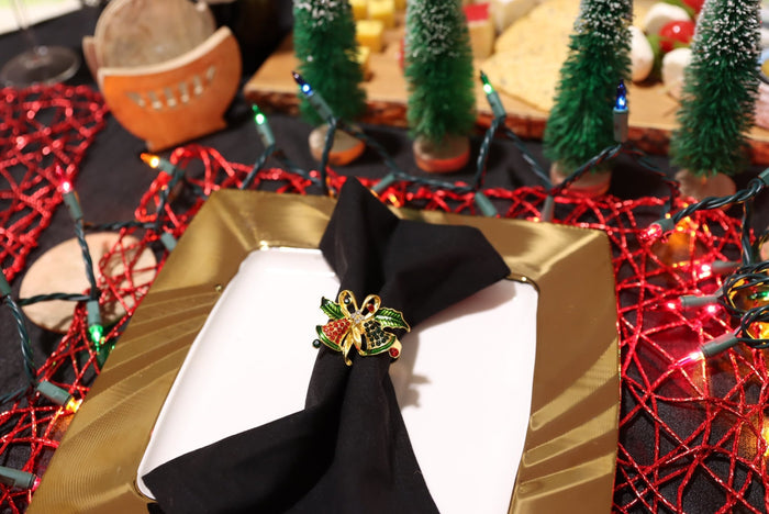 Christmas Napkin Ring Collection - Set of 4 Assorted