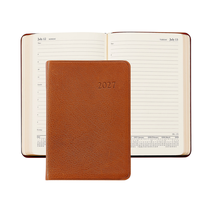 Cognac Harness Leather 2027 Weekly Journal