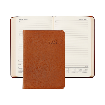 Cognac Harness Leather 2027 Weekly Journal