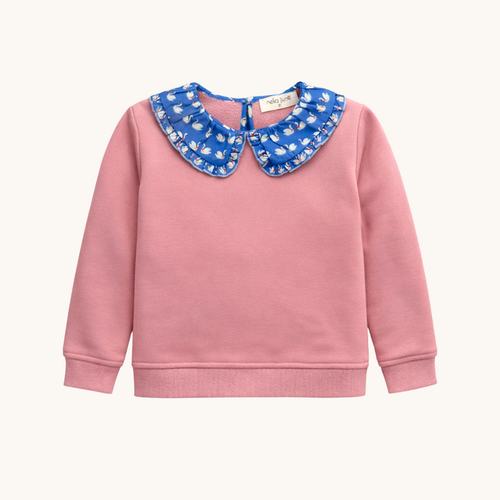 Collared Sweatshirt in Swan