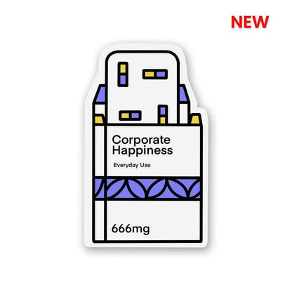 Corporate Happiness Sticker - Stickers | STICK IT UP