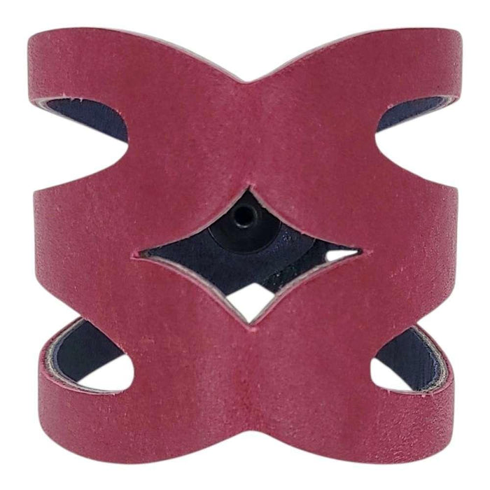 Cuff - Valentine Reversible (Cranberry Red and Violet Ink) by Oliotto