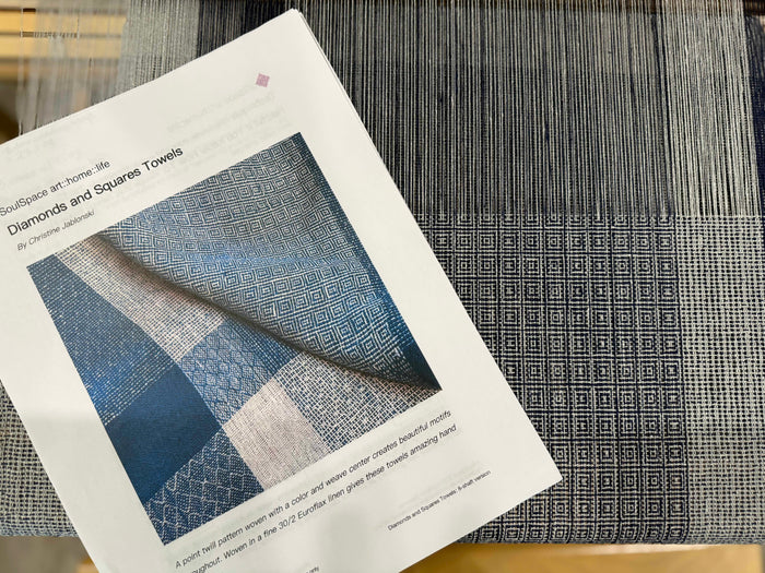 Diamonds and Squares Towels Pattern and Yarn Kit- by Christine Jablonski