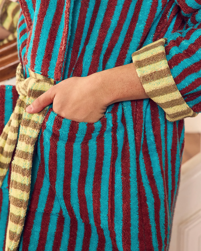 Dragonfly Stripe Bathrobe - Large