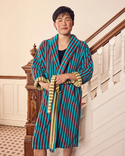Dragonfly Stripe Bathrobe - Large