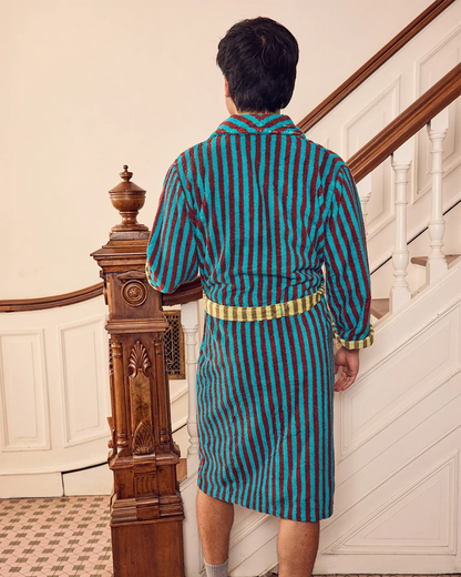 Dragonfly Stripe Bathrobe - Large