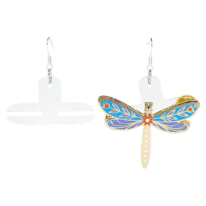 Earrings - Horizontal Clear-Ings Enamel Pin Earring Converters by Pop Pastel