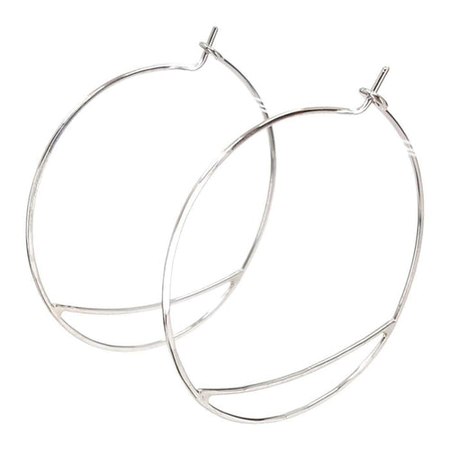 Earrings - Medium Bridge Hoops (Sterling Silver) by Verso