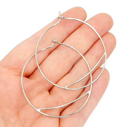 Earrings - Medium Bridge Hoops (Sterling Silver) by Verso