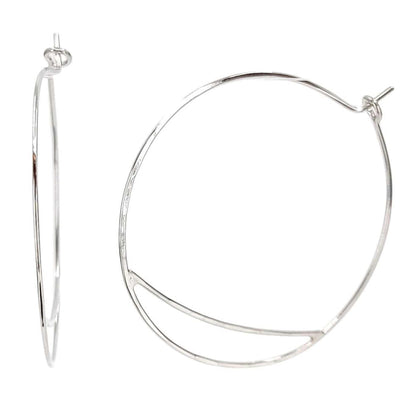 Earrings - Medium Bridge Hoops (Sterling Silver) by Verso