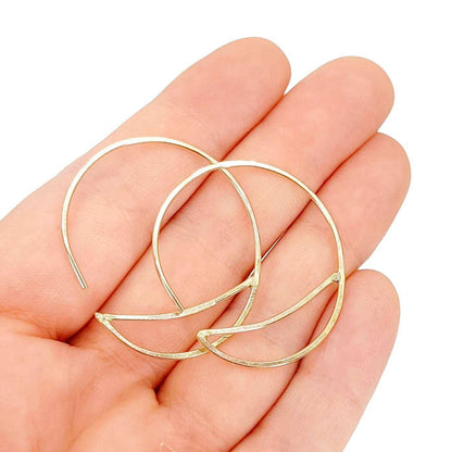 Earrings - Small Bridge Gold-fill Hoops by Verso
