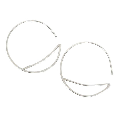Earrings - Small Bridge Silver Hoops by Verso