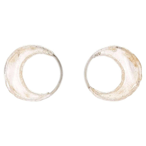 Earrings - Sterling Crescent Moon (Ivory) by Verso