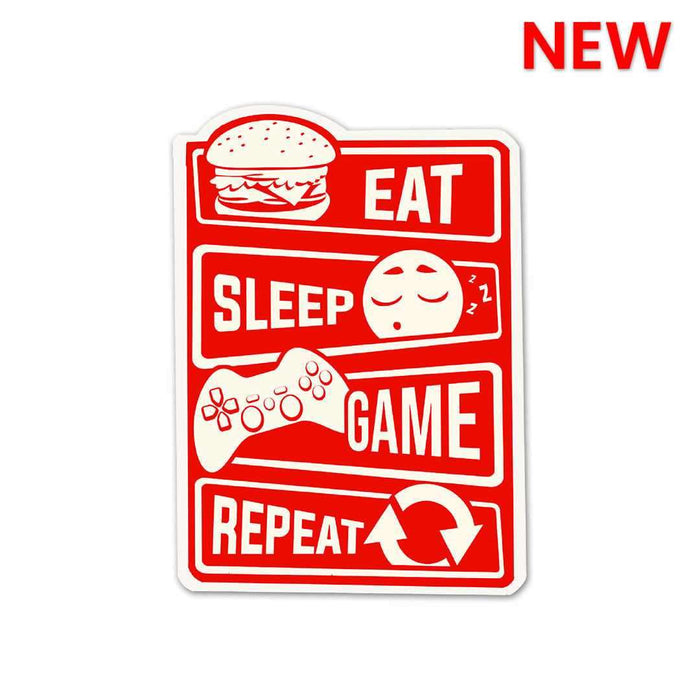 Eat Sleep Game Repeat Sticker - Stickers | STICK IT UP