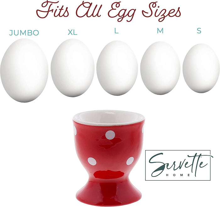 Egg Cup Cute Ceramic Soft Boiled Egg Holder - Set of 4