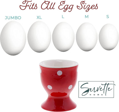 Egg Cup Cute Ceramic Soft Boiled Egg Holder - Set of 4